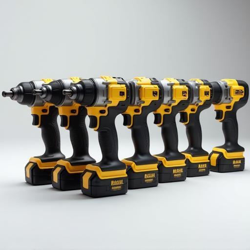 Impact drivers lined up for quality check